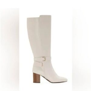 Liz Claiborne Womens Hemlock Cream Block Heel Riding Boots Size 11M - NEW
